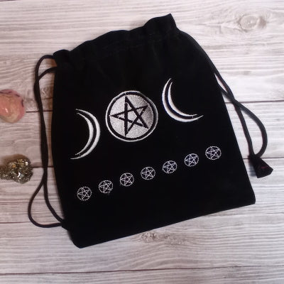 Bolsa Tarot Bordada Símbolo Triple Luna