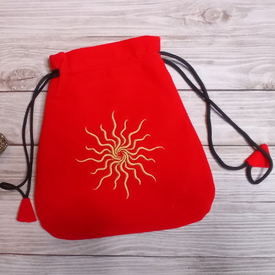 Bolsa de Tarot Bordada Rayos de Sol