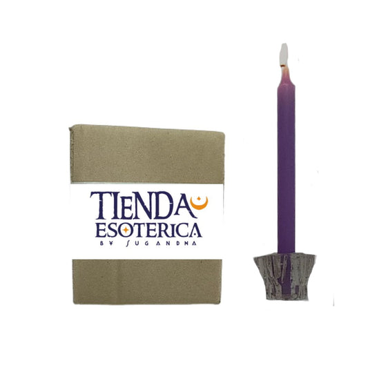Caja Vela Violeta a granel 100 unidades