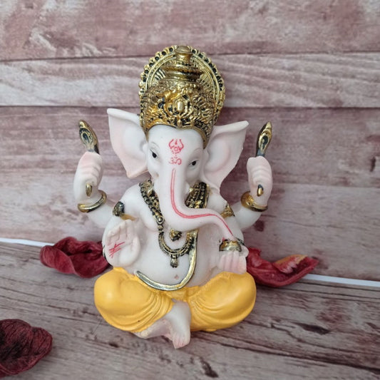 Dios Ganesh Dhoti Amarillo 15x12 cm