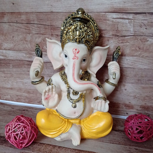 Dios Ganesh Dhoti Amarillo Grande 30x22 cm