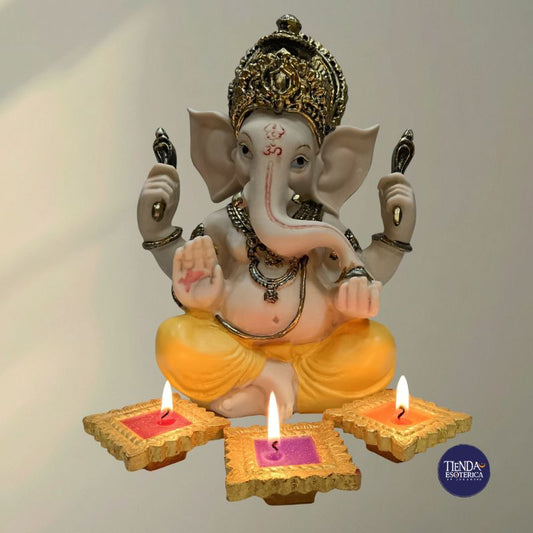 Dios Ganesh Dhoti Amarillo Grande 30x22 cm