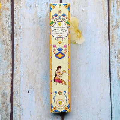 Incienso Amber Musk Sreevani Caja 12 varillas
