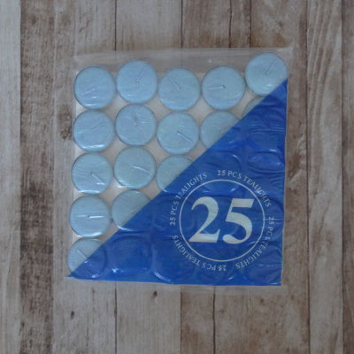 Vela Tea Light 25 unidades Celeste