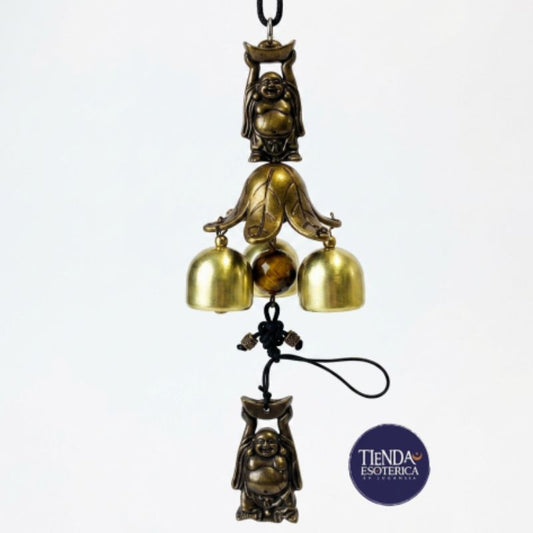Campana de Viento con Buda Feng Shui: Armonía, Protección y Prosperidad para tu Hogar