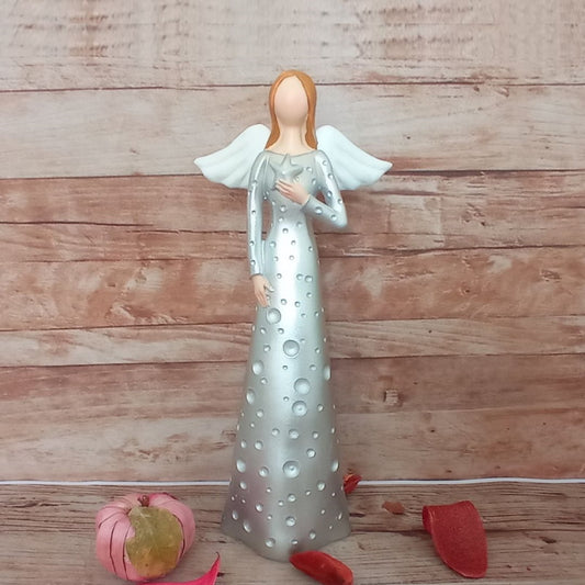 Ángel Estrella Plateado 20 cm