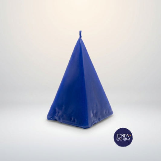 Vela Pirámide Azul | Protección Espiritual, Paz Interior y Sabiduría