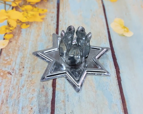 Porta Vela Estrella Plateado