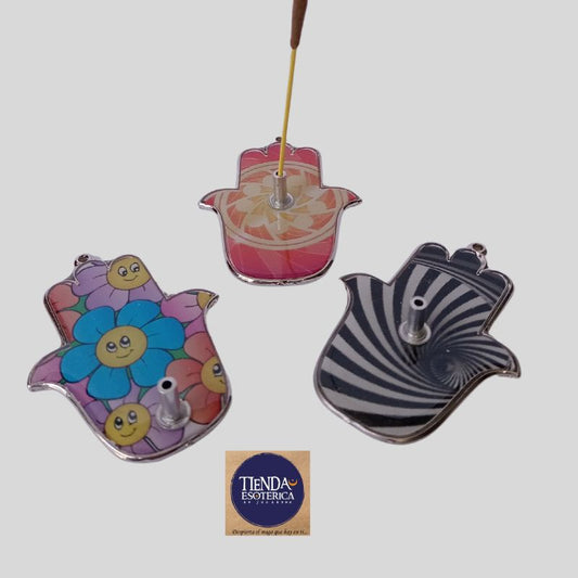 Porta Incienso Mano de Fatima con diseño