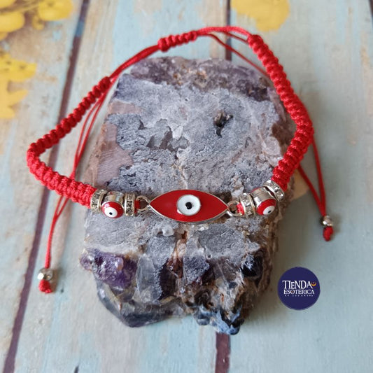 La pulsera Ojo Turco Rojo con Cinta Roja