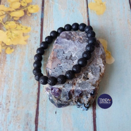 Pulsera Piedra Volcánica 6 mm
