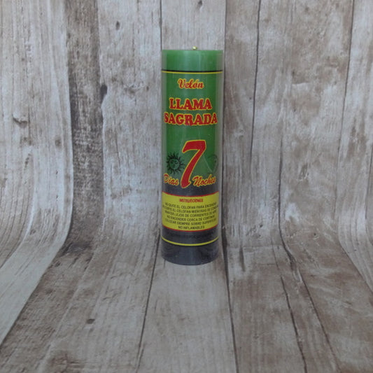 Velón Llama Sagrada Verde Negro