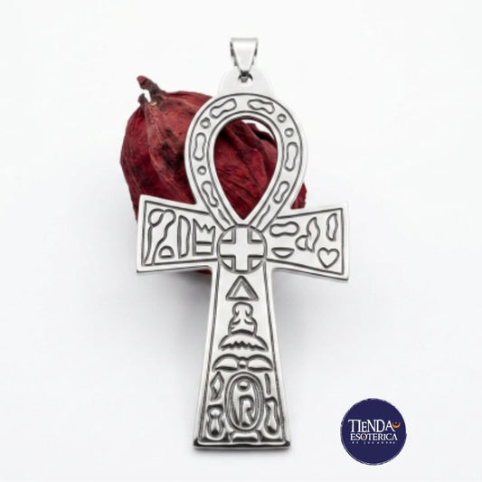 Cruz Egipcia Ankh Plateada Grande