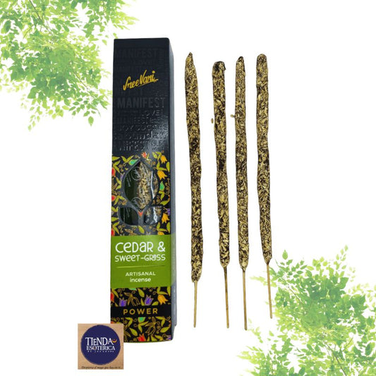 Incienso Organico Cedro con Hierba Dulce Docena