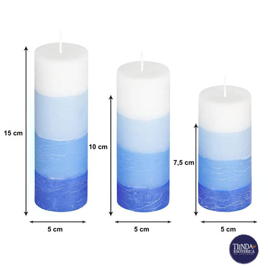 Pack 3 Velas Aromáticas Azules