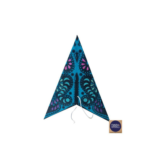 Lampara Estrella Azul de Papel de 5 Puntas