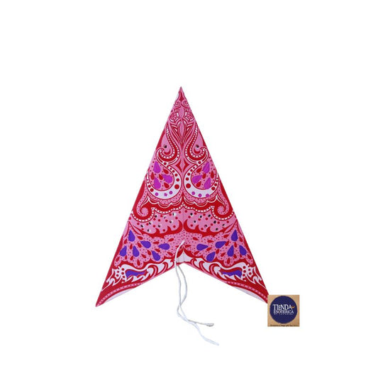Lampara Estrella Roja de Papel de 5 Puntas