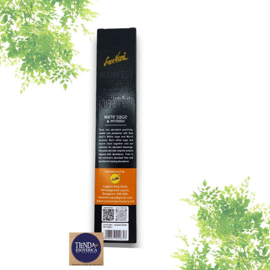 Incienso Organico Mirra con Salvia Blanca
