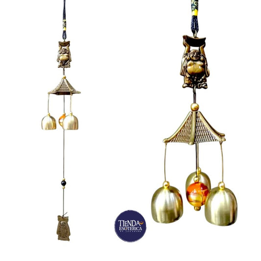 Campana de Viento con Buda Feng Shui: Armonía, Protección y Prosperidad para tu Hogar