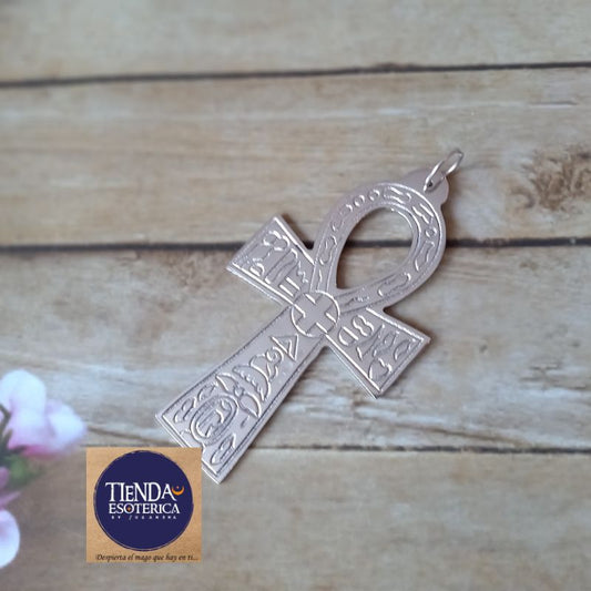 Cruz Egipcia Ankh Plateada Grande