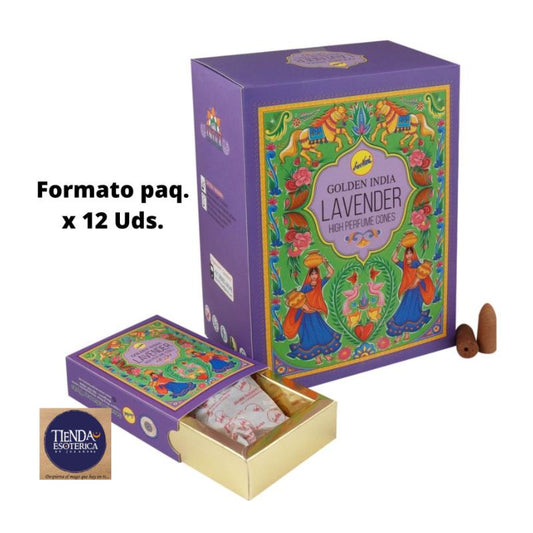 Incienso Cascada Cono Lavanda Sree Vani Docena