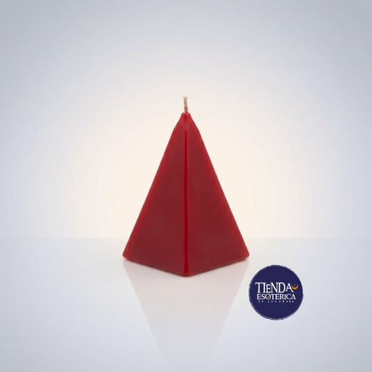 Vela Pirámide Roja – Energía, Fuerza, Transformación y Amor