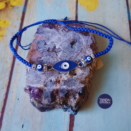 La pulsera Ojo Turco Azul con Cinta Azul