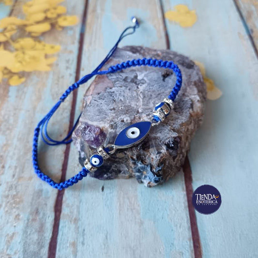 La pulsera Ojo Turco Azul con Cinta Azul