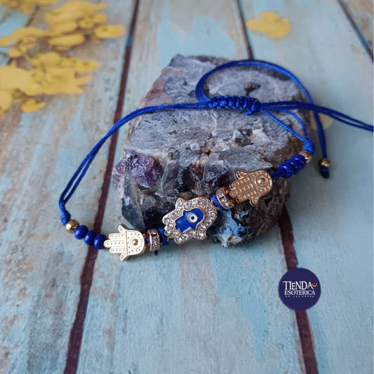 Pulsera Azul 3 Manos de Fatima