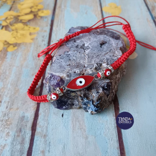 La pulsera Ojo Turco Rojo con Cinta Roja