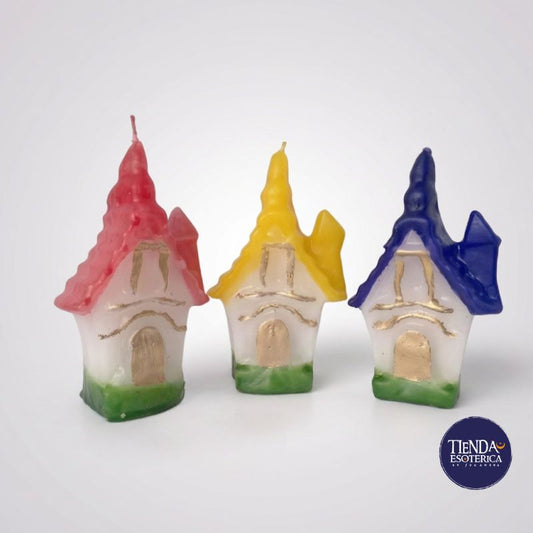 Vela en Forma de Casa | Protección, Armonía y Prosperidad para el Hogar. Se vende por unidad
