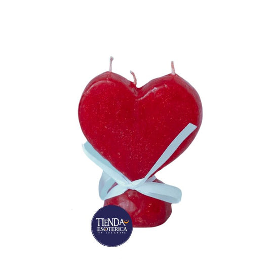 Vela Corazón Roja con Cinta para la Unión de Parejas