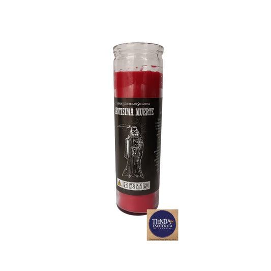 Veladora Santa Muerte Roja