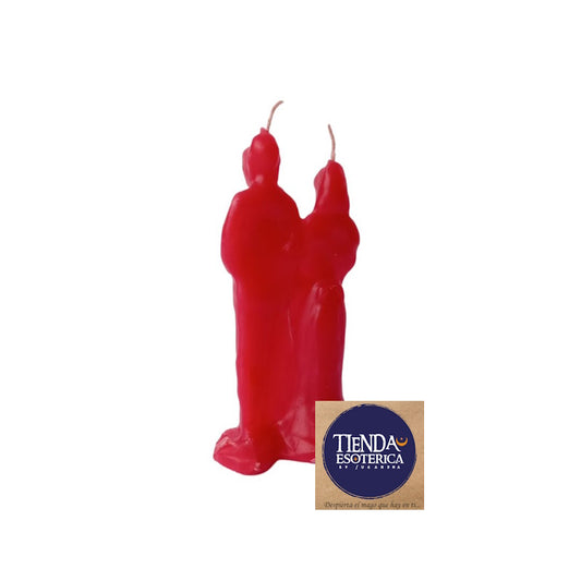 Vela Pareja de Novios Roja